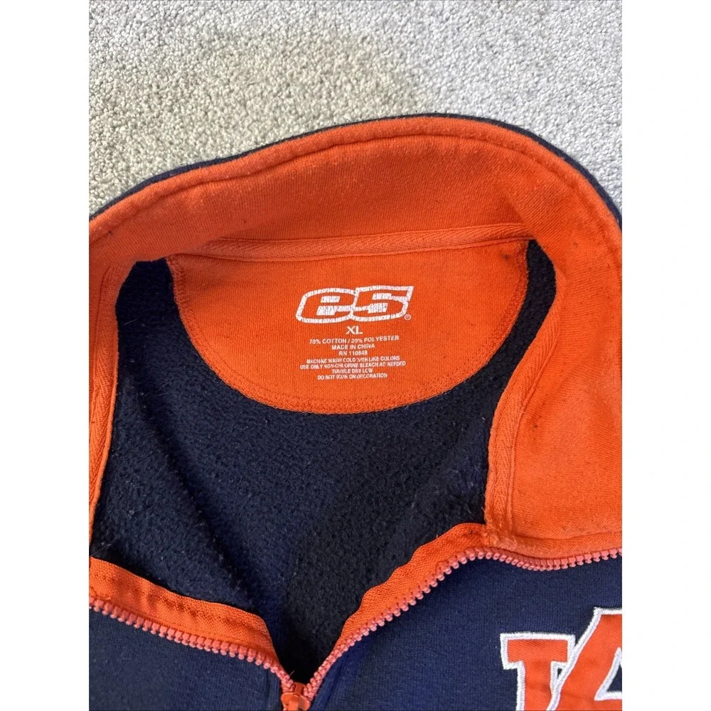 Auburn Tigers Quarter Zip Sweatshirt XL E5 Long Sleeve Pullover - Picture 3 of 6